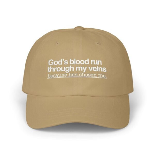 Mom Unique Christian Cap – Classic Embroidered Baseball Hat for Women, Faith Hat, Gift Ideas, “God’s Blood Runs Through My Veins”