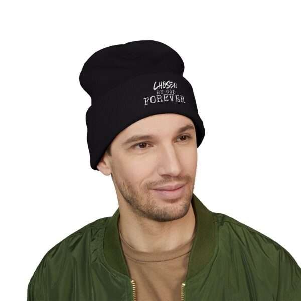 4716446527559123619_2048-1.jpeg Chosen by God Forever – Christian Beanies for Men | Faith Embroidery Beanie Gift | God Chose Us, Embroidered Cuffed Beanie