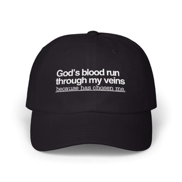 Mom Unique Christian Cap – Classic Embroidered Baseball Hat for Women, Faith Hat, Gift Ideas, “God’s Blood Runs Through My Veins”