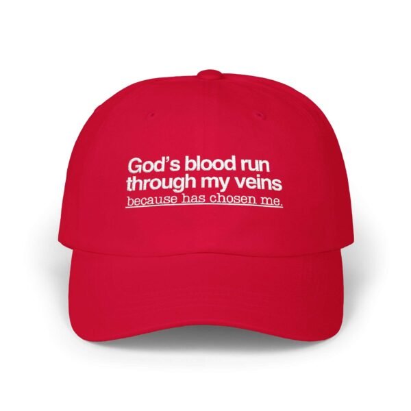 Mom Unique Christian Cap – Classic Embroidered Baseball Hat for Women, Faith Hat, Gift Ideas, “God’s Blood Runs Through My Veins”