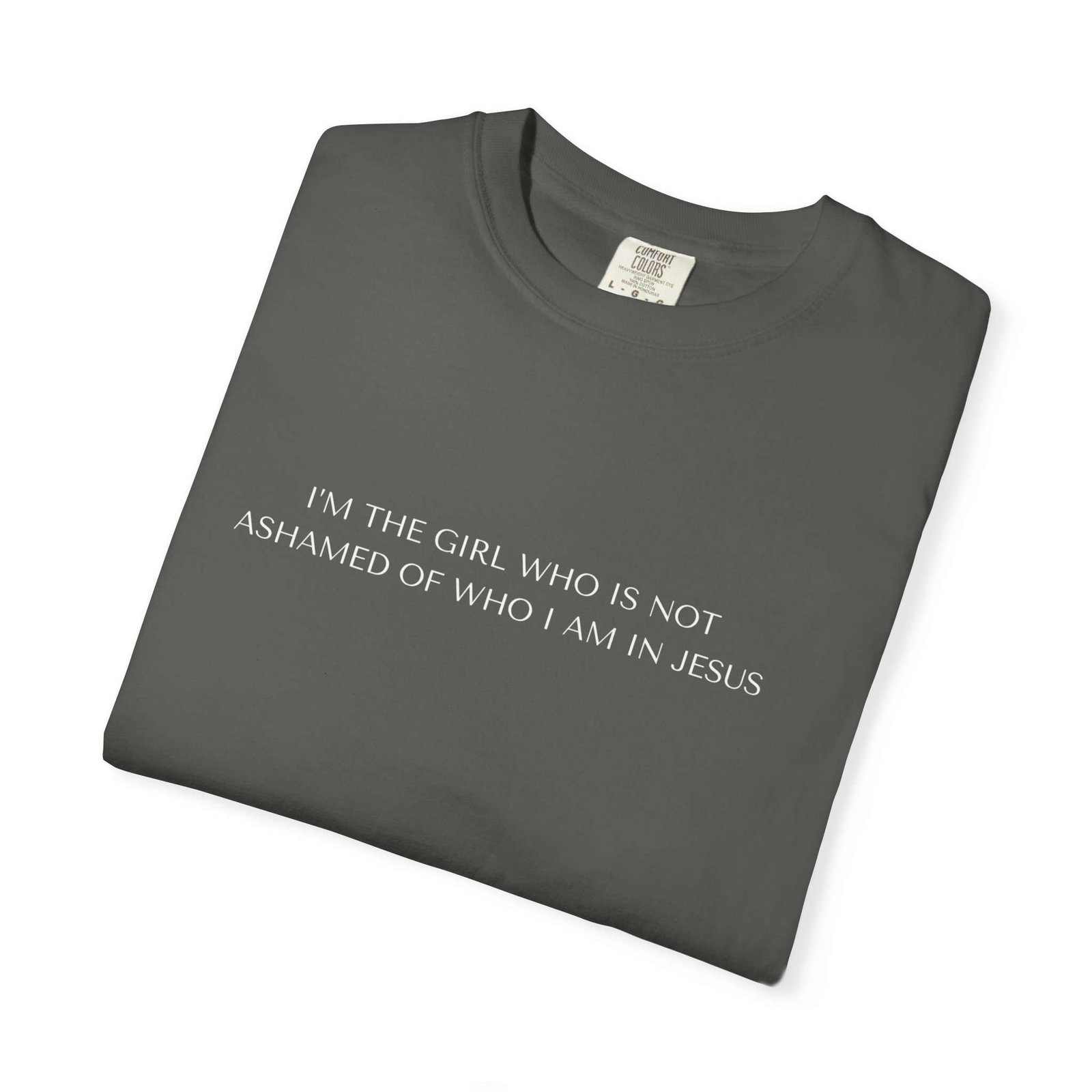 Christian tees for women, Religious ideas for T-Shirt gift, Christian Statement T-Shirt — "I’m the Girl Who Is Not Ashamed of Who I Am in Jesus" - Image 3