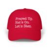 Dad Hat Dad: "Prayed Up. Hat’s On. Let’s Step." Embroidered Christian Baseball Hat for Men