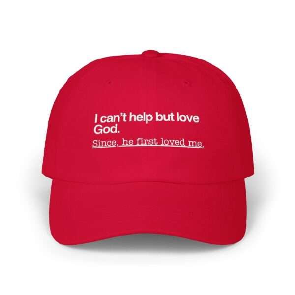 17750609213207143381_2048-1.jpeg Christian Faith Dad Caps – “I Can’t Help But Love God” Embroidered Baseball Hat, Unique Faith Hat, Gift Ideas for Men