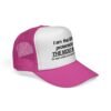 Christian Trucker Cap for Women, Ladies Mesh Trucker Cap — I am that girl protected by God, Women Christian Mesh Hat