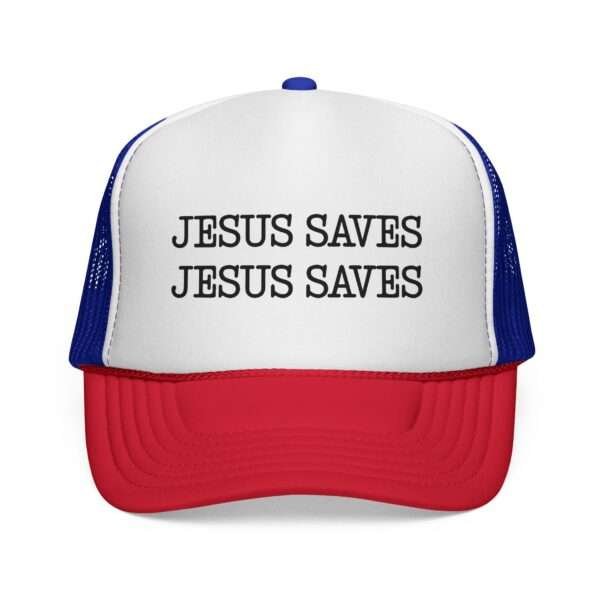 Jesus Saves Jesus Saves Trucker Hat — Vintage Mesh Baseball Cap, Stylish Christian Trucker Hat Men, Christian Gift Ideas for Men