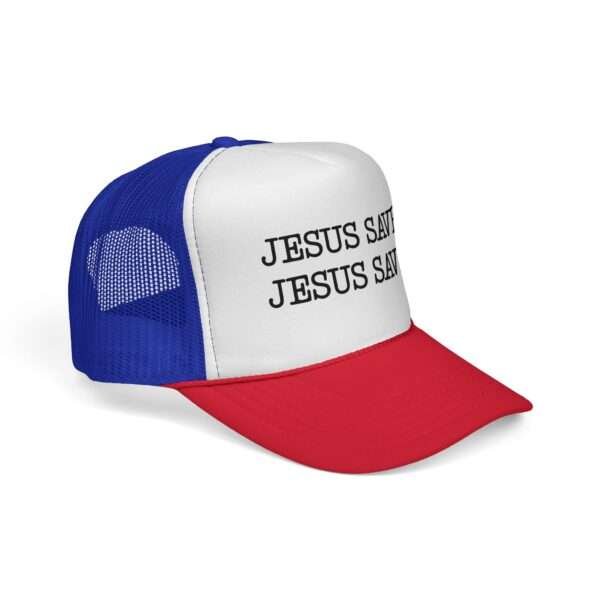 Jesus Saves Jesus Saves Trucker Hat — Vintage Mesh Baseball Cap, Stylish Christian Trucker Hat Men, Christian Gift Ideas for Men