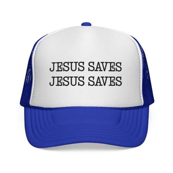 Jesus Saves Jesus Saves Trucker Hat — Vintage Mesh Baseball Cap, Stylish Christian Trucker Hat Men, Christian Gift Ideas for Men