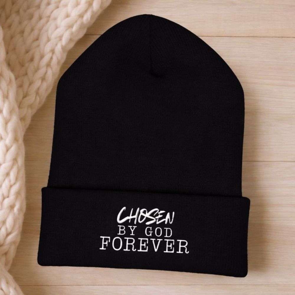 Unisex Beanie Hats For Christians, I Am Chosen Bible Verse Beanie, Bible Verse Hat, Faith-Based Apparel - Image 2