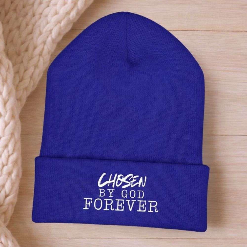 Unisex Beanie Hats For Christians, I Am Chosen Bible Verse Beanie, Bible Verse Hat, Faith-Based Apparel - Image 3