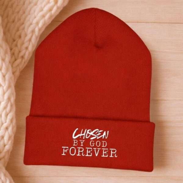 Unisex Beanie Hats For Christians, I Am Chosen Bible Verse Beanie, Bible Verse Hat, Faith-Based Apparel