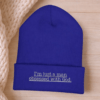 Embroidered Religious Beanie for Men – “I’m Just a Man Obsessed With God” Christian Winter Hat, Faith Apparel