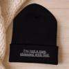 Embroidered Religious Beanie for Men – “I’m Just a Man Obsessed With God” Christian Winter Hat, Faith Apparel