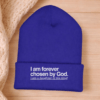 Daughter of the King Beanie, Chosen by God” Women’s Cuffed Beanie – Winter Hat, Faith-Based Gift for Her