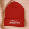 Daughter of the King Beanie, Chosen by God” Women’s Cuffed Beanie – Winter Hat, Faith-Based Gift for Her
