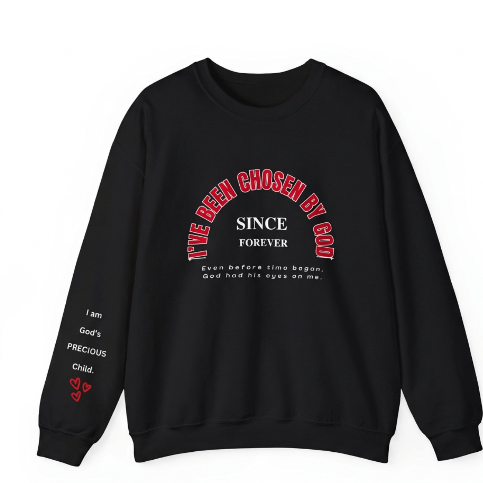 The Chosen by God Hoodie Crewneck Sweatshirt, Christian Design Sweatshirt, Religious Gift Idea, Unisex Pullover for Christians | The Chosen Merch - Image 3