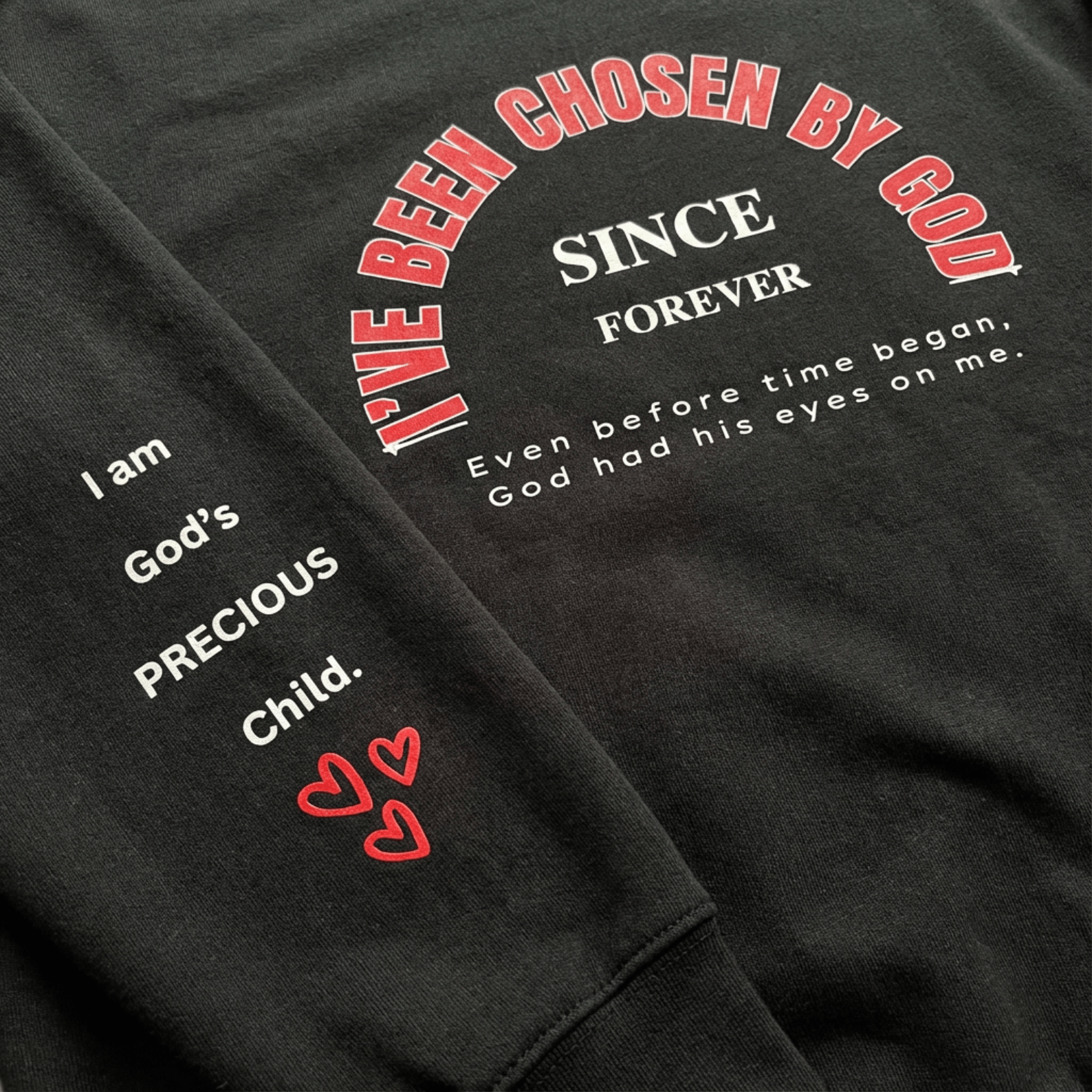 The Chosen by God Hoodie Crewneck Sweatshirt, Christian Design Sweatshirt, Religious Gift Idea, Unisex Pullover for Christians | The Chosen Merch - Image 2