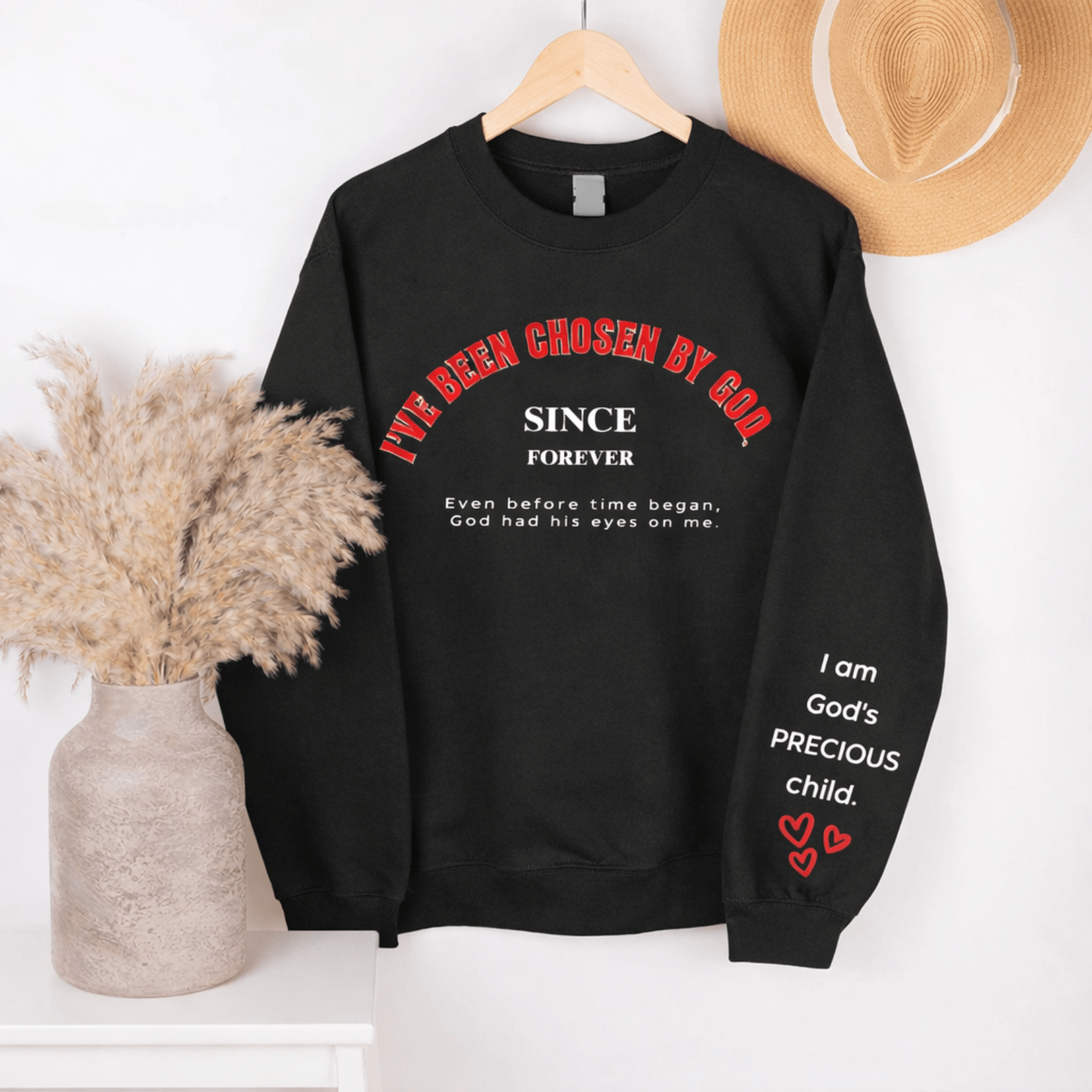 The Chosen by God Hoodie Crewneck Sweatshirt, Christian Design Sweatshirt, Religious Gift Idea, Unisex Pullover for Christians | The Chosen Merch - Image 5